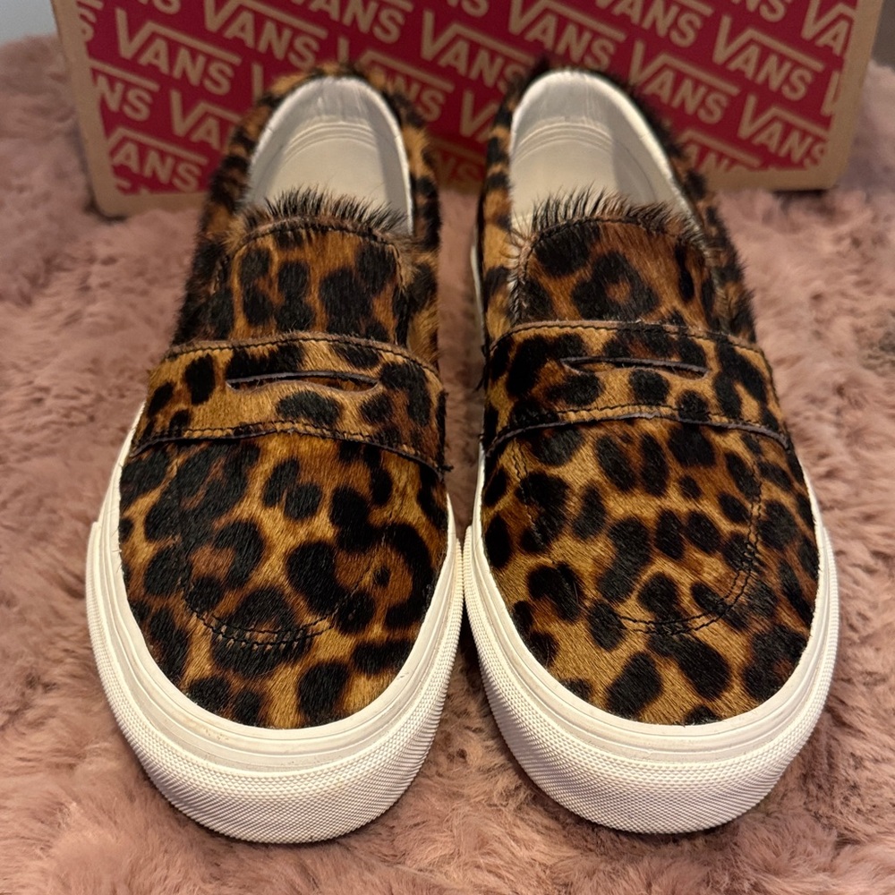 Vans Animal Print Fur Slip-On Shoes